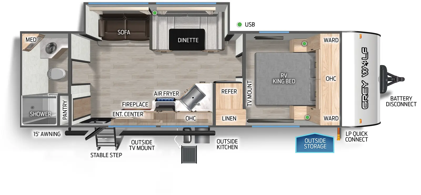 Cherokee 26LKBL Floorplan